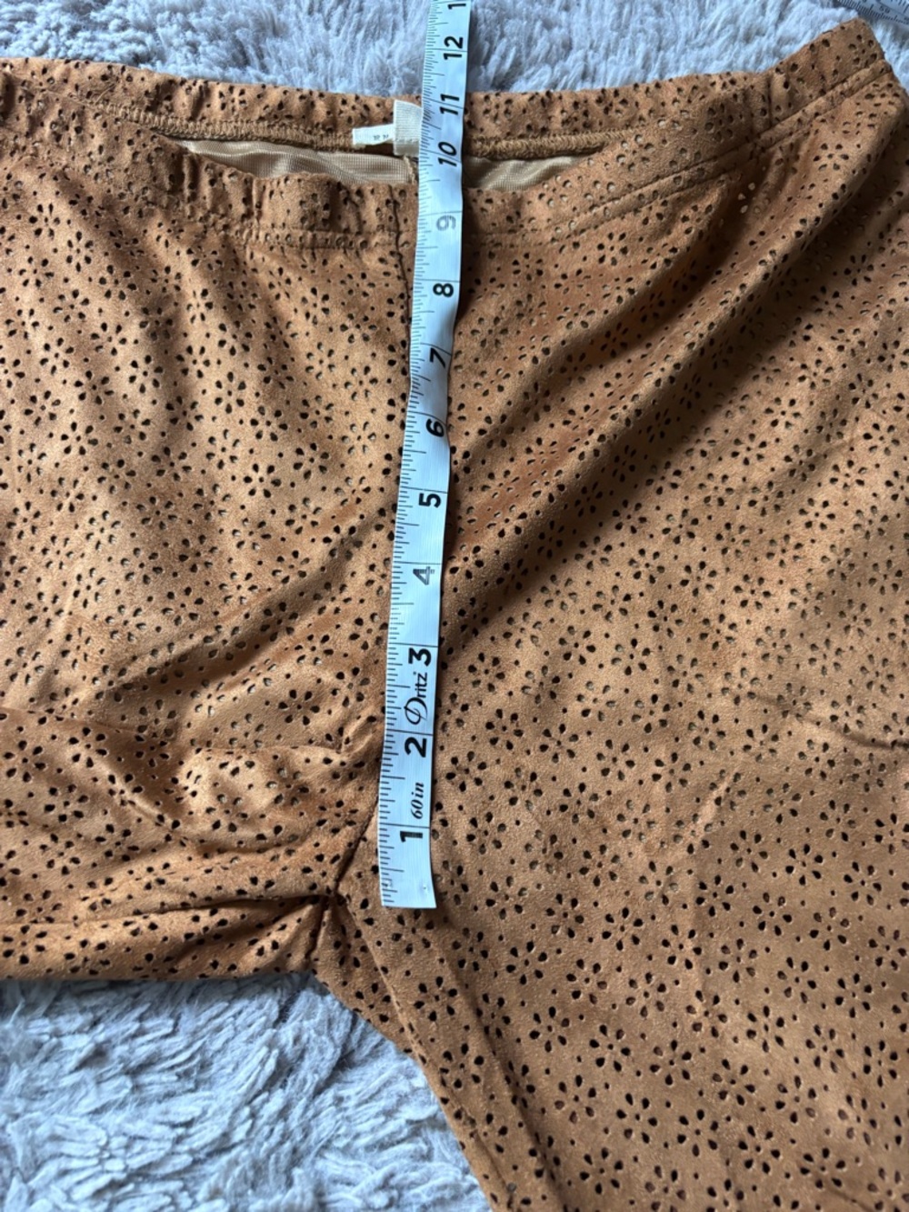 NWT En Crème Brown Eyelet Flared Pants size Large - Picture 8 of 9
